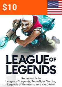 10 USD League Of Legends Gift Card (USA)