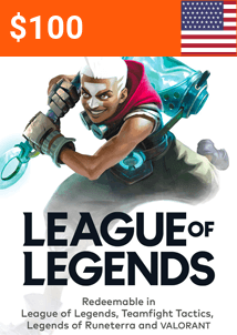 100 USD League Of Legends Gift Card (USA)