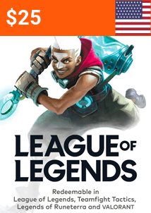 25 USD League Of Legends Gift Card (USA)